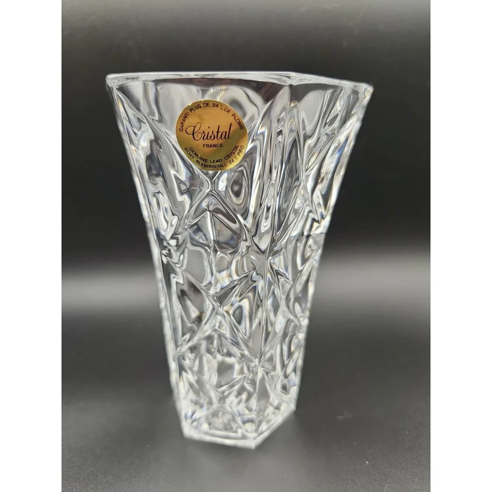 Vintage Cristal d'Arques-Durand Sully vase made in France 5